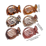 Maxbell 6x Flat Hair Claw Clips Resin Hair Accessories for Ceremonies Women Everyday