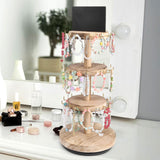 Maxbell Rotating Jewelry Storage Organizer Display Rack for Rings Necklaces Earrings