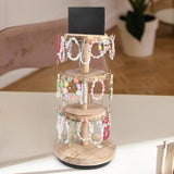 Maxbell Rotating Jewelry Storage Organizer Display Rack for Rings Necklaces Earrings