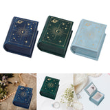 Maxbell Jewelry Gift Box Small Earrings Storage Case for Engagement Wedding Birthday Dark Blue