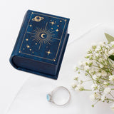 Maxbell Jewelry Gift Box Small Earrings Storage Case for Engagement Wedding Birthday Dark Blue