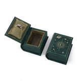 Maxbell Jewelry Gift Box Small Earrings Storage Case for Engagement Wedding Birthday Green