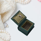Maxbell Jewelry Gift Box Small Earrings Storage Case for Engagement Wedding Birthday Green