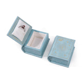 Maxbell Jewelry Gift Box Small Earrings Storage Case for Engagement Wedding Birthday Blue