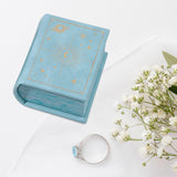 Maxbell Jewelry Gift Box Small Earrings Storage Case for Engagement Wedding Birthday Blue