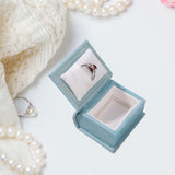Maxbell Jewelry Gift Box Small Earrings Storage Case for Engagement Wedding Birthday Blue