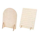 Maxbell Earring Holder Organizer Rustic Wood Jewelry Storage Display Rack for Retail S