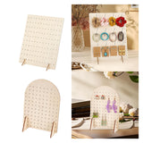 Maxbell Earring Holder Organizer Rustic Wood Jewelry Storage Display Rack for Retail S