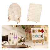 Maxbell Earring Holder Organizer Rustic Wood Jewelry Storage Display Rack for Retail S