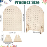 Maxbell Earring Holder Organizer Rustic Wood Jewelry Storage Display Rack for Retail S