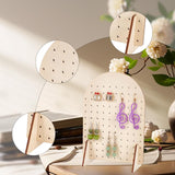 Maxbell Earring Holder Organizer Rustic Wood Jewelry Storage Display Rack for Retail S