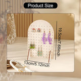 Maxbell Earring Holder Organizer Rustic Wood Jewelry Storage Display Rack for Retail S