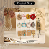 Maxbell Earring Holder Organizer Rustic Wood Jewelry Storage Display Rack for Retail L