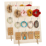 Maxbell Earring Holder Organizer Rustic Wood Jewelry Storage Display Rack for Retail L