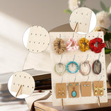Maxbell Earring Holder Organizer Rustic Wood Jewelry Storage Display Rack for Retail L