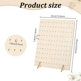 Maxbell Earring Holder Organizer Rustic Wood Jewelry Storage Display Rack for Retail L