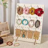Maxbell Earring Holder Organizer Rustic Wood Jewelry Storage Display Rack for Retail L