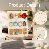 Maxbell Earring Holder Organizer Rustic Wood Jewelry Storage Display Rack for Retail L