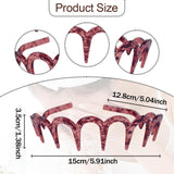 Maxbell 3Pcs Headbands Random Color Toothed Zig Zag Drop Resistant U Shape Hairbands