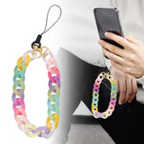 Maxbell Beaded Phone Chain Strap Acrylic Handbag Pendant Fashion Accessory for Gilrs