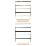 Maxbell 5 Tier Earring Display Stand Hanging Rack for Desktop Displaying Centerpiece Gold