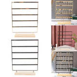 Maxbell 5 Tier Earring Display Stand Hanging Rack for Desktop Displaying Centerpiece Gold