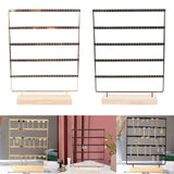 Maxbell 5 Tier Earring Display Stand Hanging Rack for Desktop Displaying Centerpiece Gold
