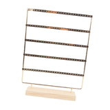 Maxbell 5 Tier Earring Display Stand Hanging Rack for Desktop Displaying Centerpiece Gold