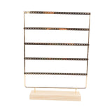 Maxbell 5 Tier Earring Display Stand Hanging Rack for Desktop Displaying Centerpiece Gold