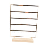 Maxbell 5 Tier Earring Display Stand Hanging Rack for Desktop Displaying Centerpiece Gold
