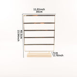 Maxbell 5 Tier Earring Display Stand Hanging Rack for Desktop Displaying Centerpiece Gold