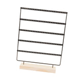 Maxbell 5 Tier Earring Display Stand Hanging Rack for Desktop Displaying Centerpiece Black