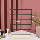 Maxbell 5 Tier Earring Display Stand Hanging Rack for Desktop Displaying Centerpiece Black