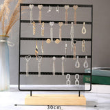 Maxbell 5 Tier Earring Display Stand Hanging Rack for Desktop Displaying Centerpiece Black