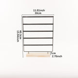Maxbell 5 Tier Earring Display Stand Hanging Rack for Desktop Displaying Centerpiece Black
