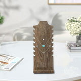 Maxbell Desktop Necklace Organizer Freestanding for Trade Show Brown Multifunctional