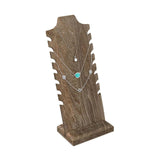 Maxbell Desktop Necklace Organizer Freestanding for Trade Show Brown Multifunctional