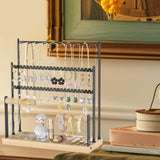 Maxbell Jewelry Stand Dorm Pendants Necklace Women Store Decoration with Wooden Tray