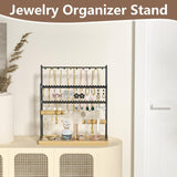 Maxbell Jewelry Stand Dorm Pendants Necklace Women Store Decoration with Wooden Tray