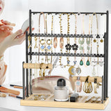 Maxbell Jewelry Stand Dorm Pendants Necklace Women Store Decoration with Wooden Tray