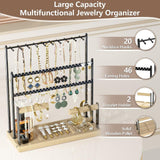 Maxbell Jewelry Stand Dorm Pendants Necklace Women Store Decoration with Wooden Tray