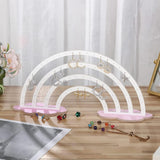 Maxbell Earrings Display Stand Dresser Ear Studs Holder for Jewelry Shop Vanity Home Clear