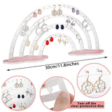 Maxbell Earrings Display Stand Dresser Ear Studs Holder for Jewelry Shop Vanity Home Clear