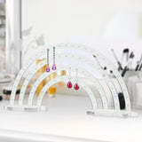 Maxbell Earrings Display Stand Dresser Ear Studs Holder for Jewelry Shop Vanity Home Clear