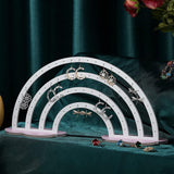 Maxbell Earrings Display Stand Dresser Ear Studs Holder for Jewelry Shop Vanity Home White