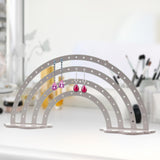 Maxbell Earrings Display Stand Dresser Ear Studs Holder for Jewelry Shop Vanity Home White