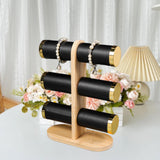 Maxbell Bracelet Holder PU Leather Covering Watch Stand for Bedroom Tabletop Selling