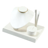 Maxbell Jewelry Display Set Elegant Necklace Bust Holder for Vanity Woman Trade Show White