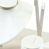 Maxbell Jewelry Display Set Elegant Necklace Bust Holder for Vanity Woman Trade Show White