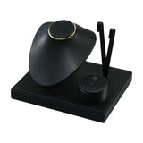 Maxbell Jewelry Display Set Elegant Necklace Bust Holder for Vanity Woman Trade Show Black